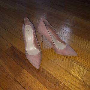 Pink/Rose Suede Heels